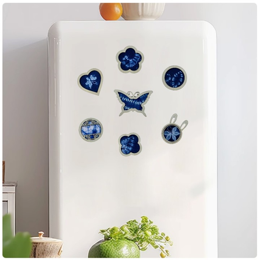 Handgemachte Magnetische Kühlschrankaufkleber mit Krawattenfarbe, Küchendekor, Kühlschrankdekor, personalisierte Geschenke, Magnetische Kühlschrankaufkleber, Wohndekoration