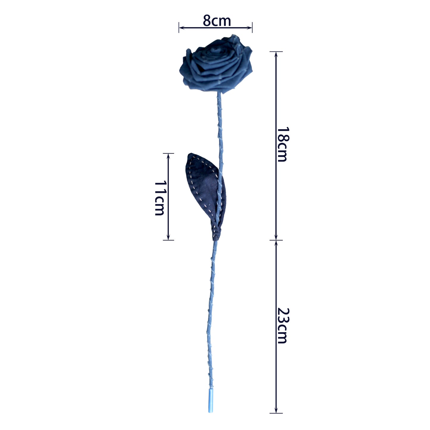 Tie-Dye Handmade Fabric Blue Roses, Fabric Flowers, Home Decor Flowers, Wedding Decoration, Mother's Day Gifts, Christmas Flower Gifts, Handmade Birthday Gifts (1 Tie-Dye Rose)